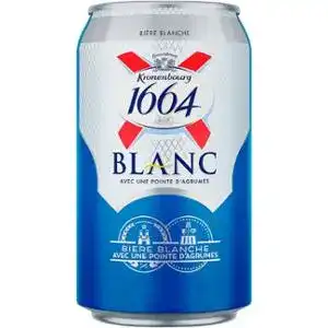 Пиво Kronenbourg 1664 Blanc светлое нефильтрованное 4.8% 0.33 л