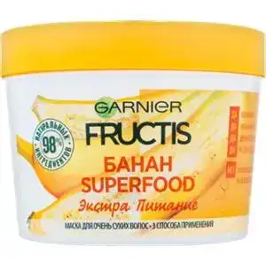 Маска для волосся Garnier Fructis Superfood Банан Живлення 390 мл