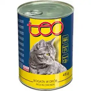 Консервованій корм для котів TEO з куркою 415 г