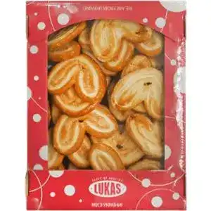 Печиво Lukas Вушка листкове з цукром 350 г