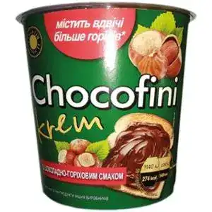 Маса кондитерська Chocofini Krem з шоколадно-горіховим смаком 400 г