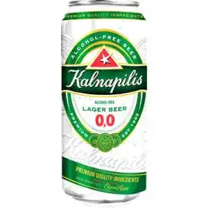 Пиво Kalnapilis Non-Alco Classic світле фільтроване безалкогольне 0.5 л
