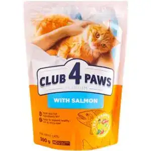 Корм для котів Клуб 4 Лапи Premium сухий з лососем 300 г