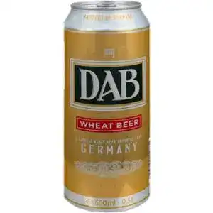 Пиво DAB пшеничне світле нефільтроване 4.8% 0.5 л