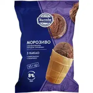 Мороженое Выгода шоколадное 8% 65 г