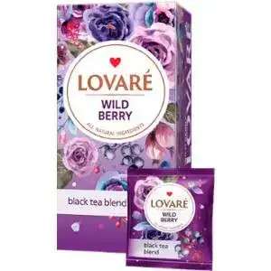 Чай Lovare Wild Berries чорний з ягодами 24х1.5 г