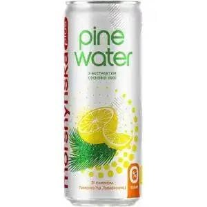 Напій Моршинська Плюс Pine Water слабогазований зі смаком лимона та лимонника 0.33 л