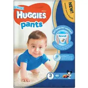 Підгузки-трусики Huggies Pants для хлопчиків розмір 3 (6-11 кг) 44 шт.