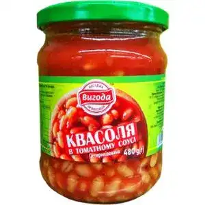 Квасоля Вигода в томатному соусі консервована 480 г