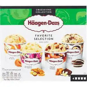 Морозиво Haagen Dazs Улюблена колекція мультипак 0,38 л