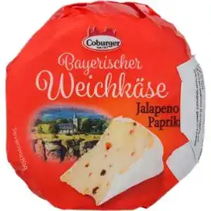 Сир Coburger Bayerischer Weichkase Jalapeno paprik 45% 150 г