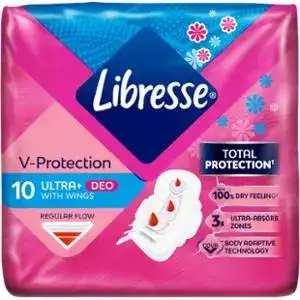 Прокладки гігієнічні Libresse Freshness Protection Ultra+ Deo 10 шт.