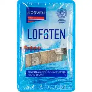 Сельдь Norven филе-кусочки слабосоленая в масле 240 г