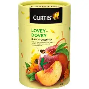 Чай Curtis Lovey-Dovey чорний та зелений зі смаком персика 80 г