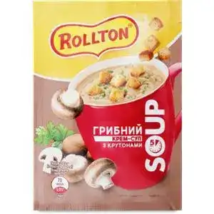 Крем-суп Rollton грибний з крутонами, 15.5 г