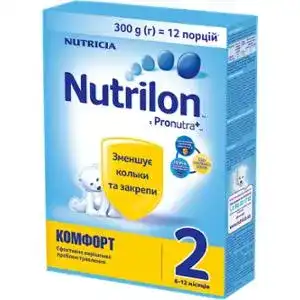 Суміш молочна суха Nutrilon Комфорт 2 від 6 до 12 місяців 300 г