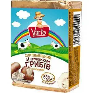 Сир Varto плавлений зі смаком грибів 55% 70 г