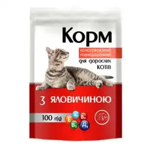 Корм для котів ЧИСТА ВИГОДА! з яловичиною 400 г