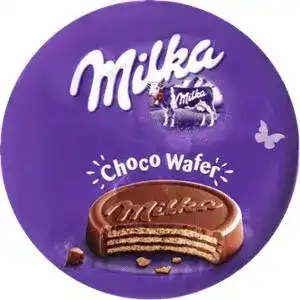 Вафлі Milka Choco wafer з начинкою з какао вкриті молочним шоколадом 30 г
