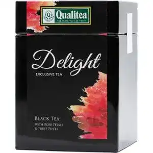 Чай Qualitea Delight чорний з пелюстками троянди, фруктами та ароматом мигдалю 100 г