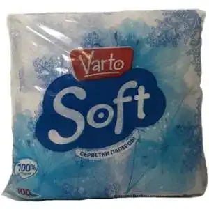 Серветки паперові Varto Soft столові одношарові 100 шт.
