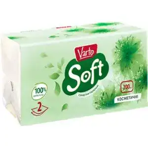 Серветки паперові Varto Soft косметичні 200 шт.