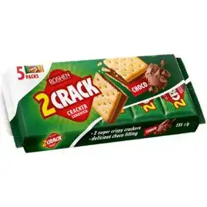 Крекер Roshen 2 Crack с шоколадной начинкой 235 г