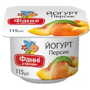Йогурт Фанні персик 1.5% 115 г