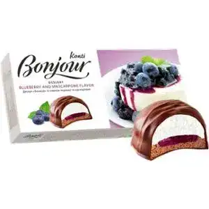 Десерт Bonjour зі смаком чорниці та маскарпоне 232 г