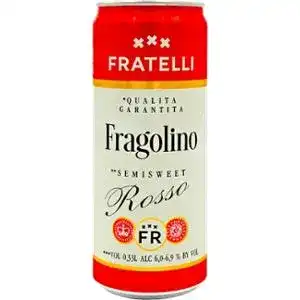 Напиток Fratelli Bianco Fragolino винный красный полусладкий 6-6.9% 0.33 л