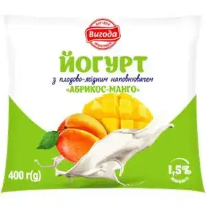 Йогурт Вигода Абрикос-манго 1,5% 400 г