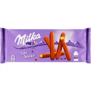 Печиво Milka Lila Sticks пісочне в молочному шоколаді 40 г