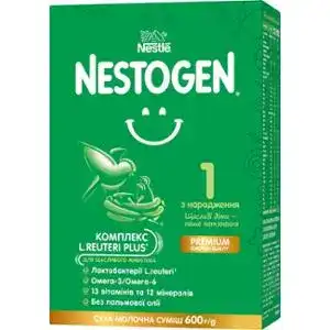 Cуміш cуха молочна Nestogen 1 з лактобактеріями L. Reuteri для дітей з народження, 600 г