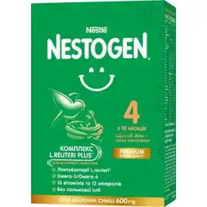 Суміш суха молочна Nestogen 4 з лактобактеріями L. Reuteri для дітей з 18 місяців, 600 г