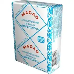 Масло Моллозагро селянське солодковершкове 73% 200г