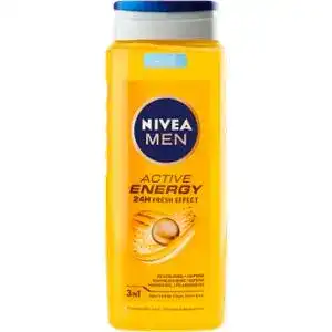 Гель для душа NIVEA Men Boost 3в1 для тіла обличчя волосся з кофеїном 500 мл