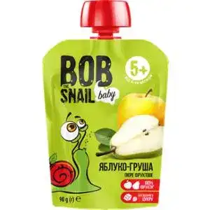 Пюре Bob Snail для детей от 5 месяцев яблоко-груша 90 г