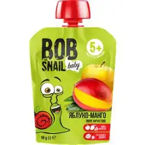 Пюре Bob Snail для детей от 5 месяцев яблоко-манго 90 г