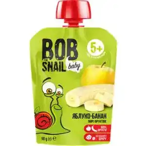 Пюре Bob Snail для детей от 5 месяцев яблоко-банан 90 г