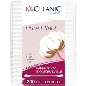 Ватнi палички Cleanic Pure Effect 200 шт.