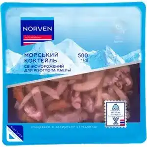 Морський коктейль Norven для різотто та паельї свіжоморожений 500 г