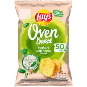 Чіпси Lay's Oven Baked йогурт і трави 125 г