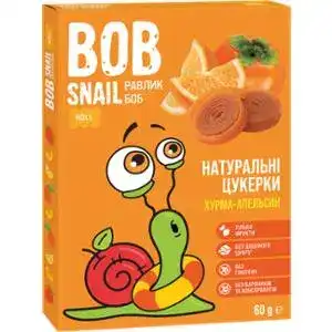 Цукерки Bob Snail натуральні хурма-апельсин 60 г