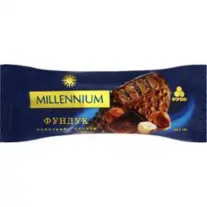 Морозиво Рудь Millennium молочний шоколад-фундуком 80 г