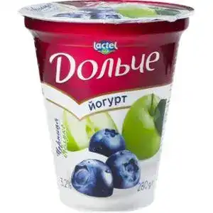 Йогурт Дольче чорниця-яблуко 3.2% 280 г