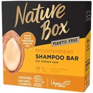 Твердий шампунь Nature Box для живлення волосся з аргановою олією холодного віджиму 85 г
