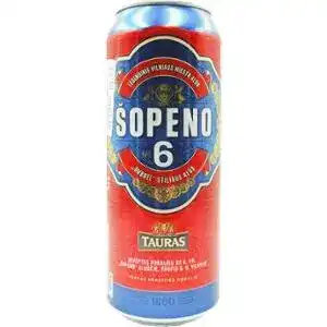Пиво Sopeno 6 світле фільтроване 5.5% 0.5 л