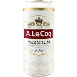 Пиво A. Le Coq Premium світле фільтроване 4.7% 0.5 л