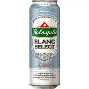 Пиво Kalnapilis Blanc Select світле нефільтроване 5% 0.568 л