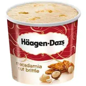 Морозиво Haagen-Dazs Ванільне з хрусткими горіхами макадамія 95 мл